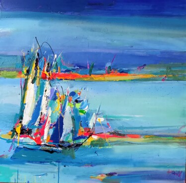 Peinture intitulée "Voyage Voyage !" par Doam, Œuvre d'art originale, Acrylique Monté sur Châssis en bois