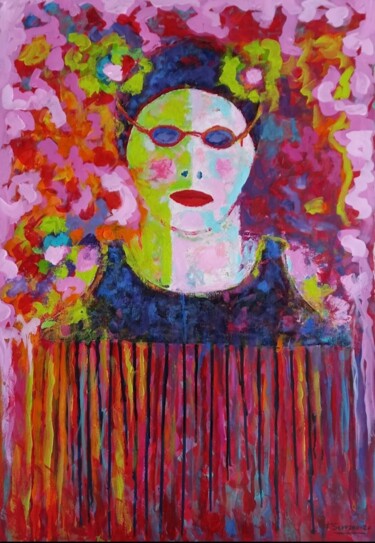 Peinture intitulée "NADADORA I" par Francisco Serrano Gutierrez, Œuvre d'art originale, Acrylique