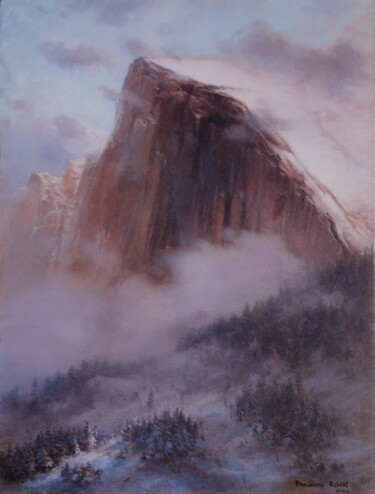 绘画 标题为“"Snow-covered rocks"” 由Robert Braginsky, 原创艺术品, 油