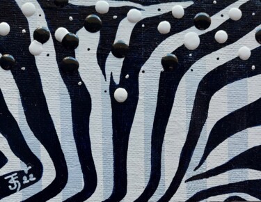 Zebra 22.3 Peinture intitulée "Zebra 22.3" par Jean-Claude Sylvain, Œuvre d'art originale, Acrylique