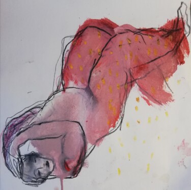 Dessin corps naissant Peinture intitulée "Dessin corps naissa…" par Virginie Hils, Œuvre d'art originale, Acrylique