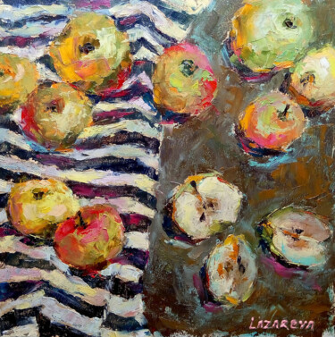 绘画 标题为“Still life with App…” 由Valerie Lazareva, 原创艺术品, 油