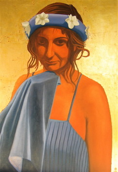 Painting titled "The Oracle" by Andrei Overweel, Original Artwork, Oil