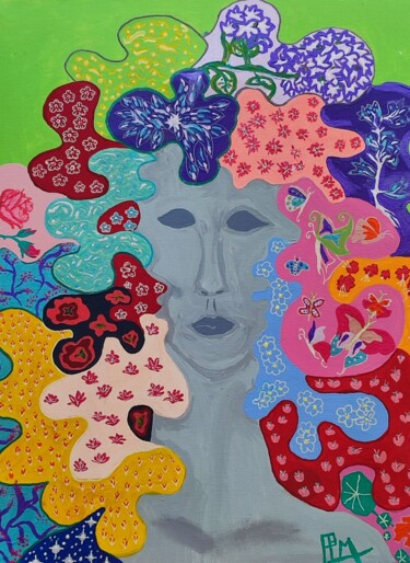 Peinture intitulée "Nature 1 -Humanity 0" par Plm, Œuvre d'art originale, Acrylique