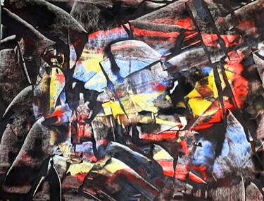 Schilderij getiteld "Magic lights 2" door Marianne Huizinga, Origineel Kunstwerk, Acryl