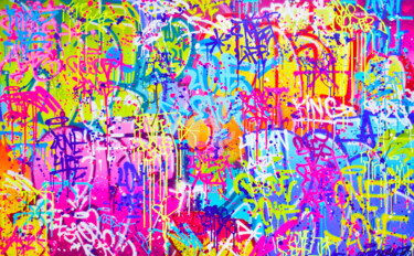 绘画 标题为“STREET ART IS OVER” 由Vincent Bardou, 原创艺术品, 丙烯 安装在木质担架架上