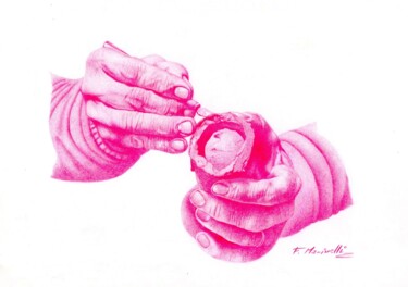 图画 标题为“Craftsman's hands” 由Francesco Marinelli, 原创艺术品, 孔戴