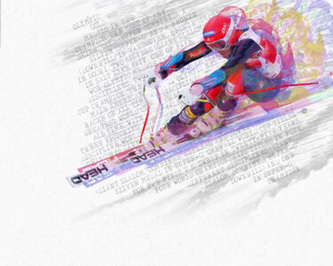 Bode Miller Statistics 绘画 标题为“Bode Miller Statist…” 由Tony Rubino, 原创艺术品, 丙烯 安装在木质担架架上