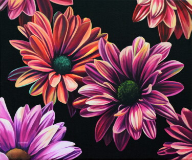 Painting titled "Summer feeling" by Lucia Verdejo, Original Artwork, Oil Mounted on Wood Stretcher frame