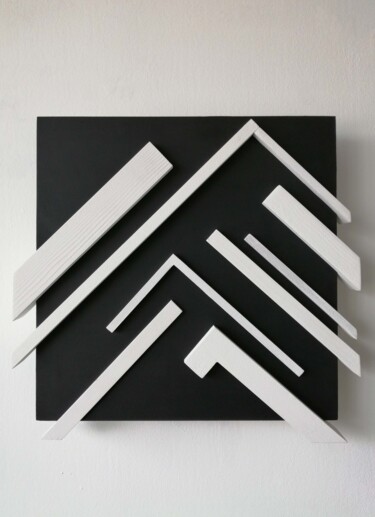 Peinture intitulée "WHITE RYTHMES" par Melborn, Œuvre d'art originale, Pigments