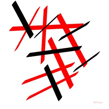 Kontroverse in Harmonie Painting titled "Kontroverse in Harm…" by Otto Frühwach, Original Artwork, Digital Painting Mounted on Wood Stretcher frame