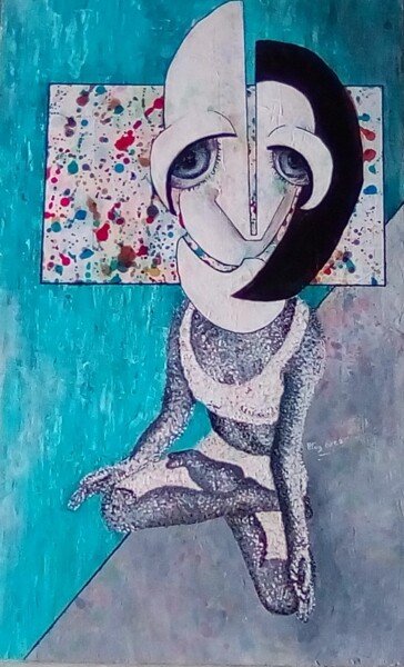 绘画 标题为“Restons Zen” 由Marie-Thérèse Aguilar, 原创艺术品, 丙烯