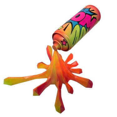 Sculpture titled "Polysplash - WoW" by 2fast, Original Artwork, Acrylic