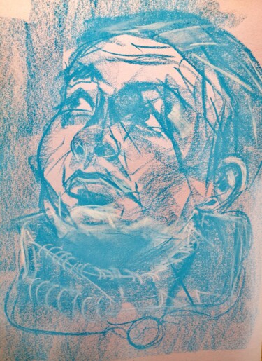 "Regard lointain 5" başlıklı Resim Jean-Pierre Emond tarafından, Orijinal sanat, Tebeşir