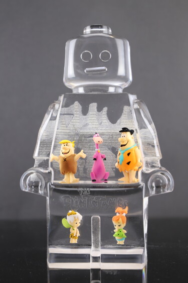 ROBOCLUSION THE FLINTSTONES 「ROBOCLUSION THE FLI…」というタイトルの彫刻 Vincent Sabatier (VerSus)によって, オリジナルのアートワーク, 樹脂