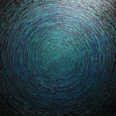 Éclat bleu gris irisé Painting titled "Éclat bleu gris iri…" by Jonathan Pradillon, Original Artwork, Acrylic Mounted on Wood Stretcher frame