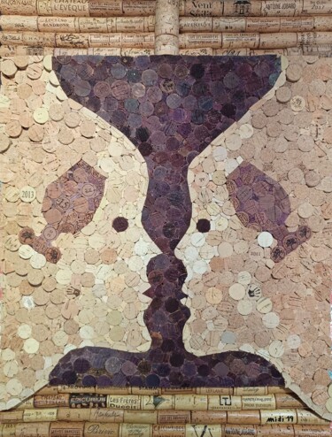 Collages titled "L'Illusion" by Michel Divorne, Original Artwork, Collages