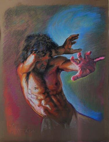Peinture intitulée "No war ! Please !" par Philippe Petit, Œuvre d'art originale, Pastel