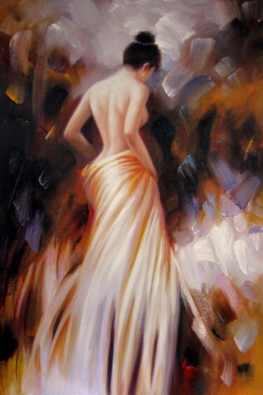Peinture intitulée "Sexy backview 102" par Garvin Ree, Œuvre d'art originale, Huile Monté sur Châssis en bois