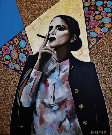 Without any doubt. Картина под названием "Without any doubt." - Daheaven Art, Подлинное произведение искусства, Масло Установлен на Деревянная…