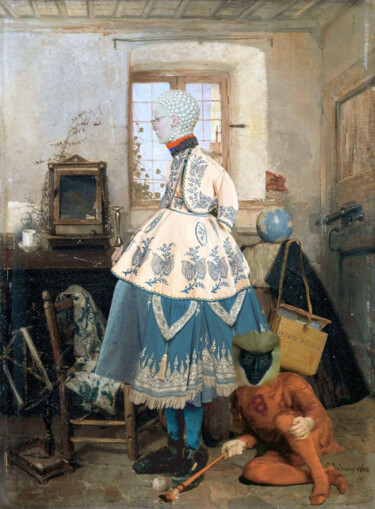Peinture intitulée "crystal girl with a…" par Igor Skaletsky, Œuvre d'art originale, Acrylique