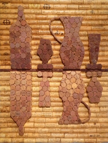 Collages titled "Reflets" by Michel Divorne, Original Artwork, Collages