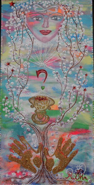 「YOD」というタイトルの絵画 Rivkaによって, オリジナルのアートワーク, アクリル