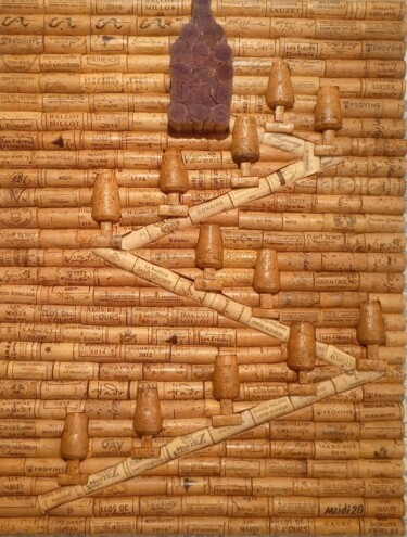 Collages getiteld "La Poya" door Michel Divorne, Origineel Kunstwerk, Collages