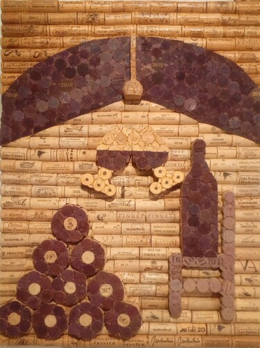 Collages getiteld "La Cave" door Michel Divorne, Origineel Kunstwerk, Collages