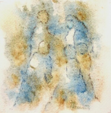 Aquarelle 20 Peinture intitulée "Aquarelle 20" par Jacqueline Pascaud, Œuvre d'art originale, Aquarelle Monté sur Autre panneau rigide