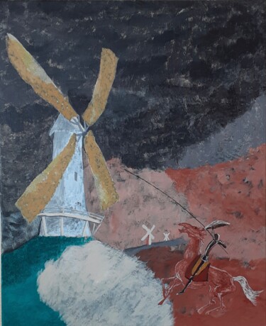 绘画 标题为“Don Quichotte de la…” 由Daniel Garcia (Léo), 原创艺术品, 丙烯
