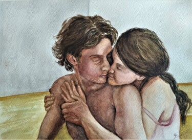 「Innamorati 2」というタイトルの絵画 Solange Esposito (SEsposito)によって, オリジナルのアートワーク, 水彩画