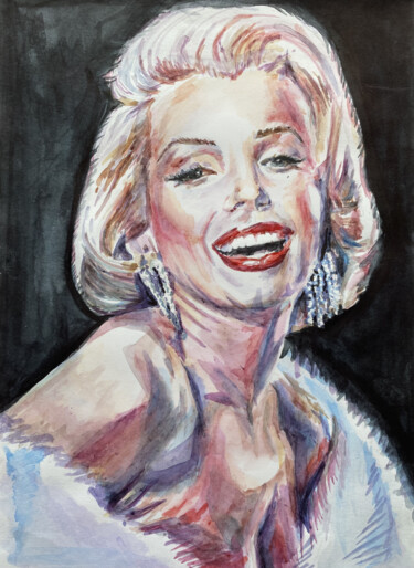 Classy Marilyn Monroe 绘画 标题为“Classy Marilyn Monr…” 由Mariya Bogdanova, 原创艺术品, 水彩