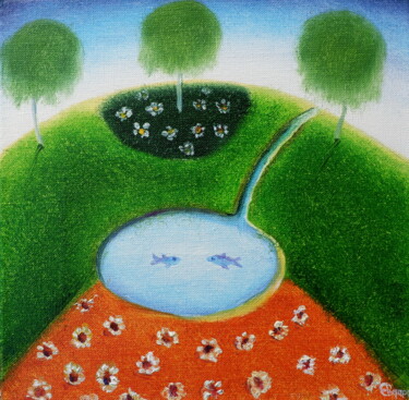 Schilderij getiteld "Утро" door Oleg Sidorov, Origineel Kunstwerk, Olie