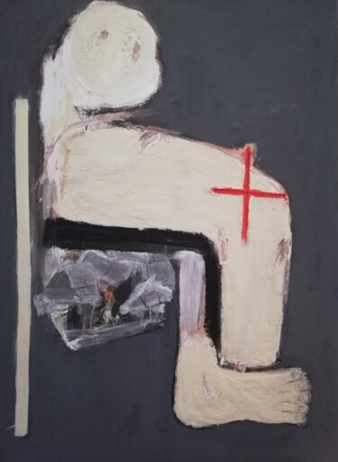 Pittura intitolato ""Πόλεμος"" da Maria Karageorgiou, Opera d'arte originale, Acrilico