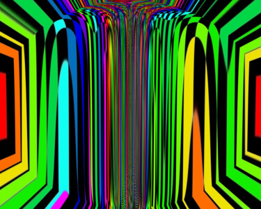 Arts numériques intitulée "Magic cascade rainb…" par Gaudi .C, Œuvre d'art originale, Travail numérique 2D