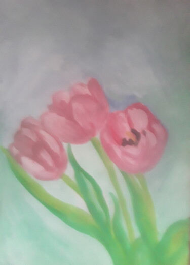 Schilderij getiteld "Spring bliss" door Ivan Skripel, Origineel Kunstwerk, Gouache