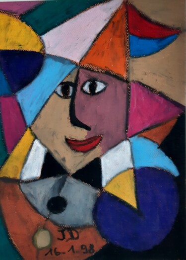 Peinture intitulée "Titre à trouver" par Jacques Desvaux (JD), Œuvre d'art originale, Pastel