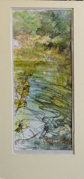 Ondulations Dessin intitulée "Ondulations" par Ingrid Johann, Œuvre d'art originale, Aquarelle