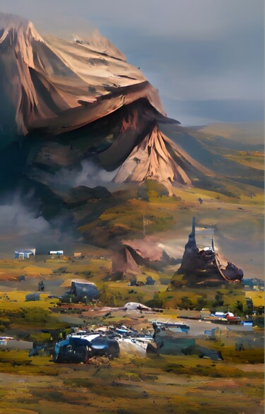 数字艺术 标题为“High mountains” 由Mahesh Tolani, 原创艺术品, 数字油画