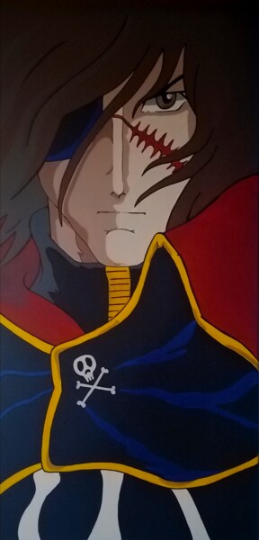 「ALBATOR, le pirate…」というタイトルの絵画 Les Pinceaux De Marieによって, オリジナルのアートワーク, アクリル ウッドストレッチャーフレームにマウント