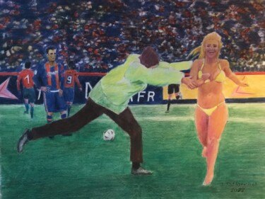 Peinture intitulée "DÉGAGER DE MON TERR…" par Jacques Tafforeau, Œuvre d'art originale, Aquarelle