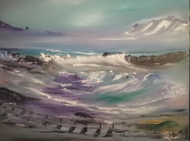 Pintura intitulada "Passage entre les b…" por Pascal Jung, Obras de arte originais, Óleo