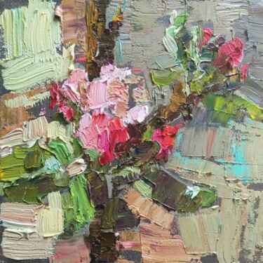 Painting titled "Bloom" by Valerie Lazareva, Original Artwork, Oil