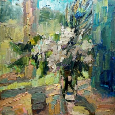 Painting titled "Lilac time" by Valerie Lazareva, Original Artwork, Oil