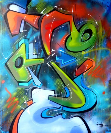 Peinture intitulée "100 titres 79" par Saname, Œuvre d'art originale, Bombe aérosol