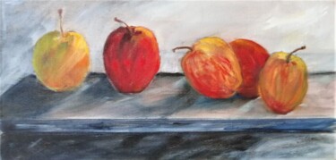 Pintura titulada "Pommes" por Claudine Pochat, Obra de arte original, Oleo