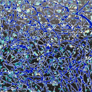 Peinture intitulée "DRIPPING ZONE 07" par Xaro, Œuvre d'art originale, Acrylique Monté sur Panneau de bois