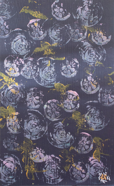 "Lumière du soir" başlıklı Baskıresim Léa Coutureau tarafından, Orijinal sanat, Linocut