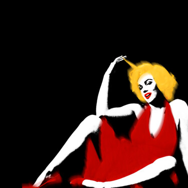 绘画 标题为“Marilyn Monroe Stri…” 由Tony Rubino, 原创艺术品, 丙烯 安装在木质担架架上